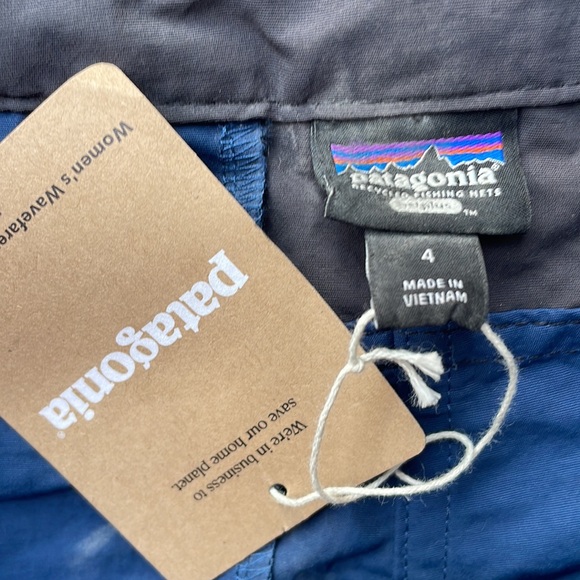 NWT- PATAGONIA Blue Wavefarer Board Shorts 5 In- Size 4 - Picture 6 of 10